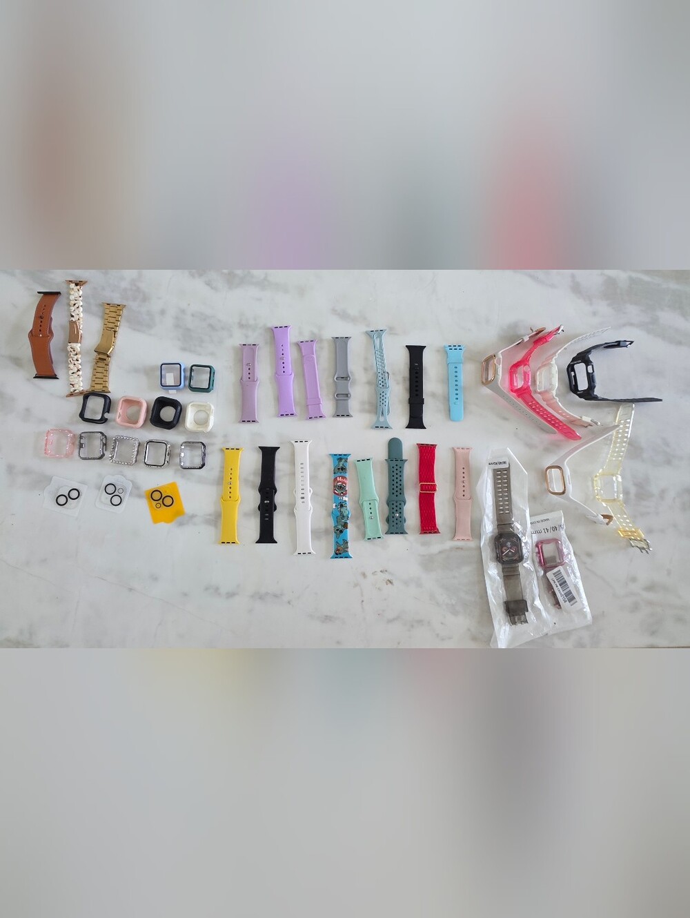 Assorted Silicone Apple Watch Bands - Pastel & Bright Colors